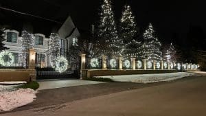 Gated Wreaths and Trees Toronto Christmas Light Display